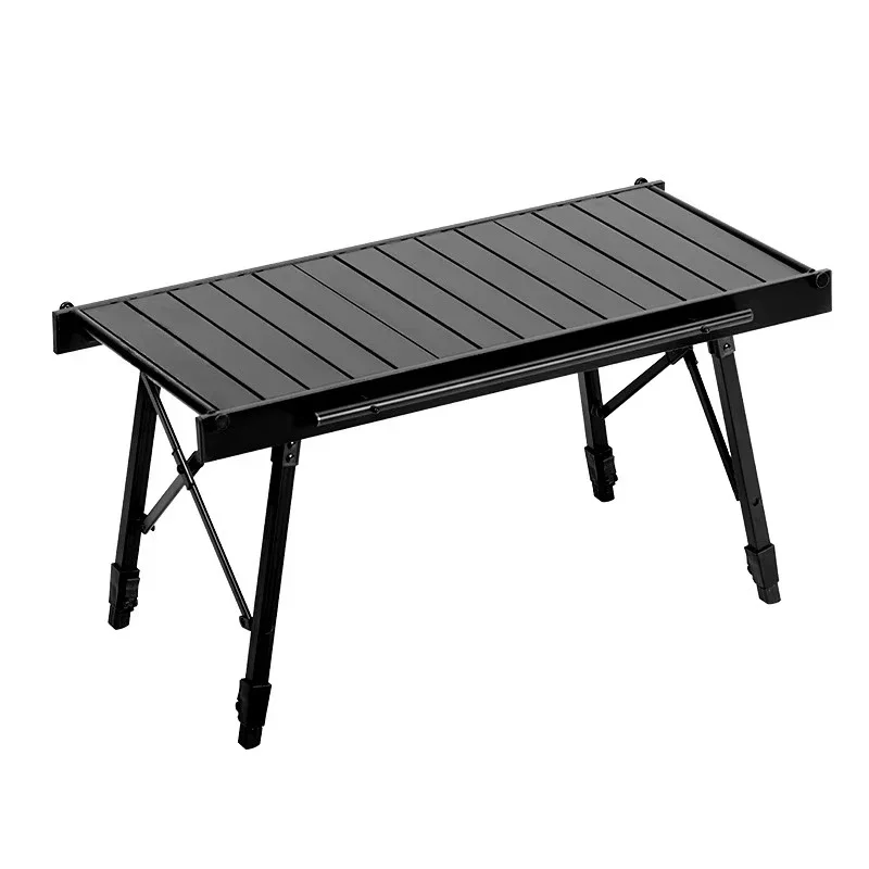 

Multifunctional portable folding table outdoor blackened camping storage table