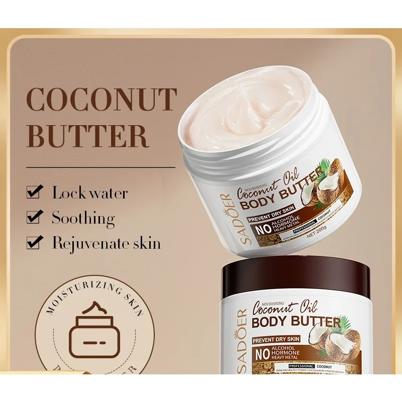 

Экстракт кокоса Масло для тела Интенсивное питание Нежность грубой кожи Нежирное для гладкой кожи