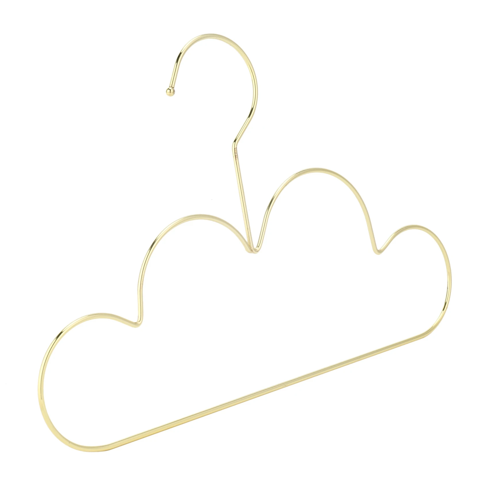 

ABWR-20Pcs Hangers Non Slip Metal Toddlers Clothes Hanger Golden Kids Cloud Shape Coat Hanger Clothing Storage Organizer Rack