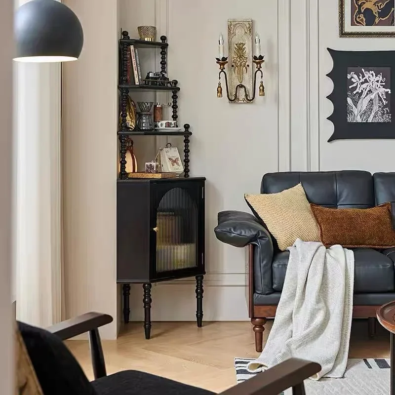 шкафы из цельного дерева в стиле ретро, полки, шкафы для гостиной в маленькой квартире, полки, хранилище