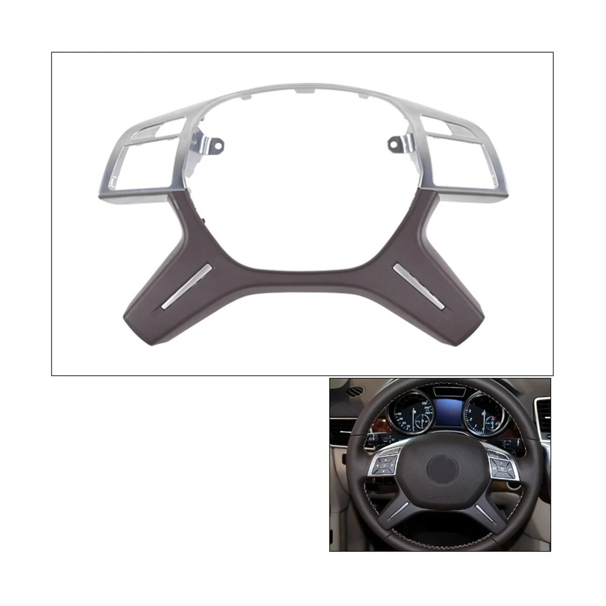 Car Steering Wheel Cover Trim Panel Replacement for C E M ML GLS G Class W204 W212 W166 W463