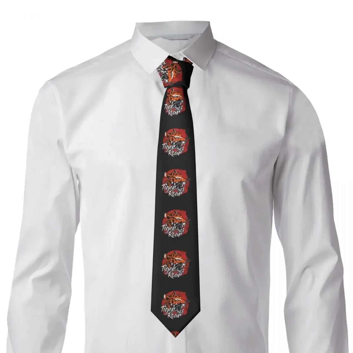 Tiger Illustration Tie For Men Women Necktie  Clothing Accessories