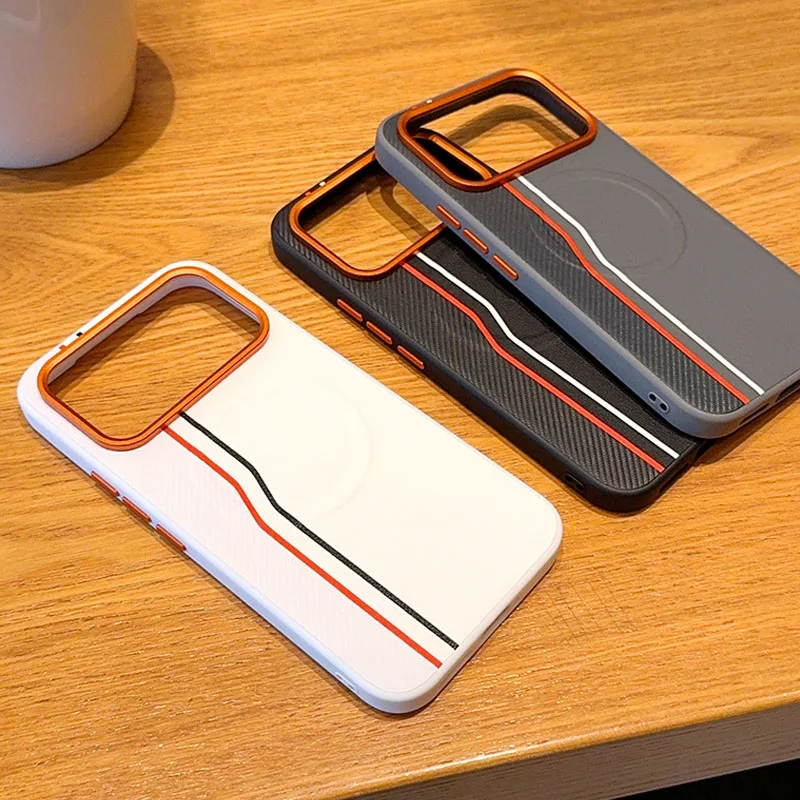 For Xiaomi Poco F8 Ultra Pro Poco F7 Ultra Pro Leather Skin Cover With Carbon Fiber Texture Magnetic Hard Case etui - view 5