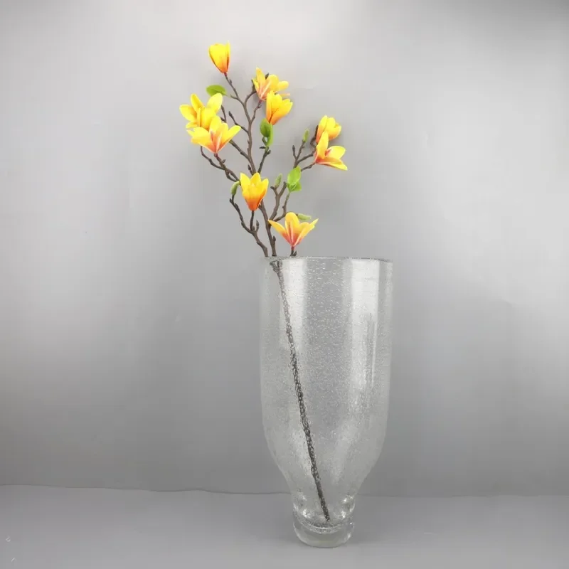 Modern Simple Transparent Bubble Glass Large Vase Decorative Ornament for Living Room Entrance Hotel Soft Home Decoration