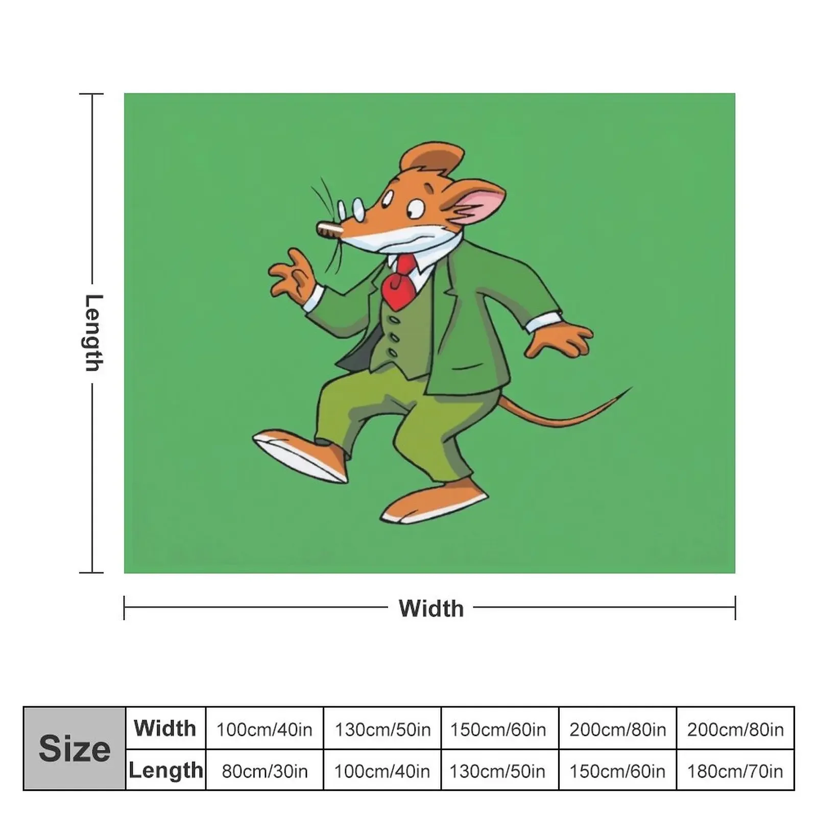 Geronimo Stilton Throw Blanket Plaid on the sofa funny gift Loose Furrys Blankets