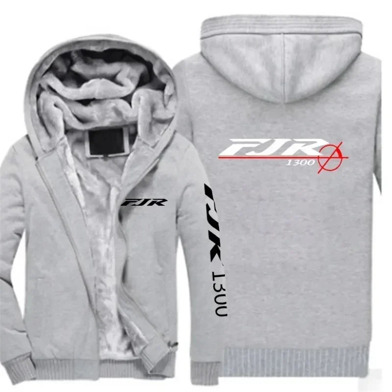 Novos homens moda casual fjr motocicleta jaqueta de inverno esportes grossos hoodies casaco esportivo quente zip up moletom casual topos