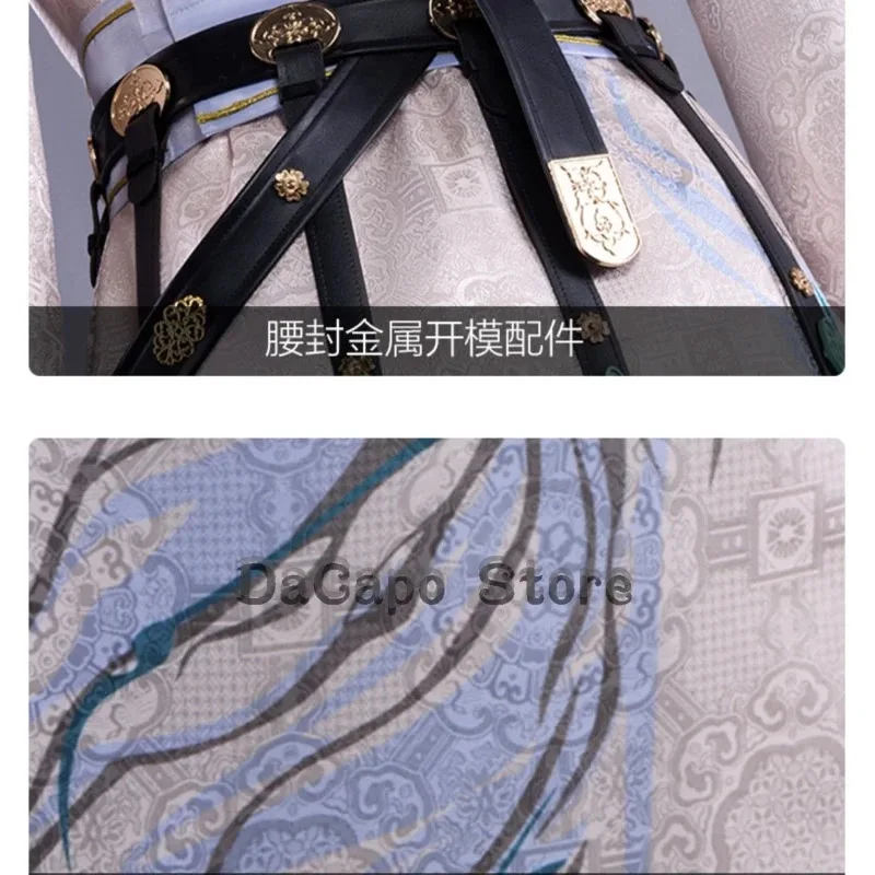 

asdh8@Love And Deepspace Xavier Cosplay Costume Wig Brocade Grace Outfit Chinese Hanfu Robe Uniform Mens Couple SuitCOSda@