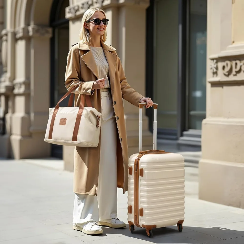 Coolife Juego de maletas Juego de equipaje de 3 piezas Equipaje rígido con ruedas giratorias con cerradura TSA (azul marino, juego de 3 piezas (DB/TB/20))