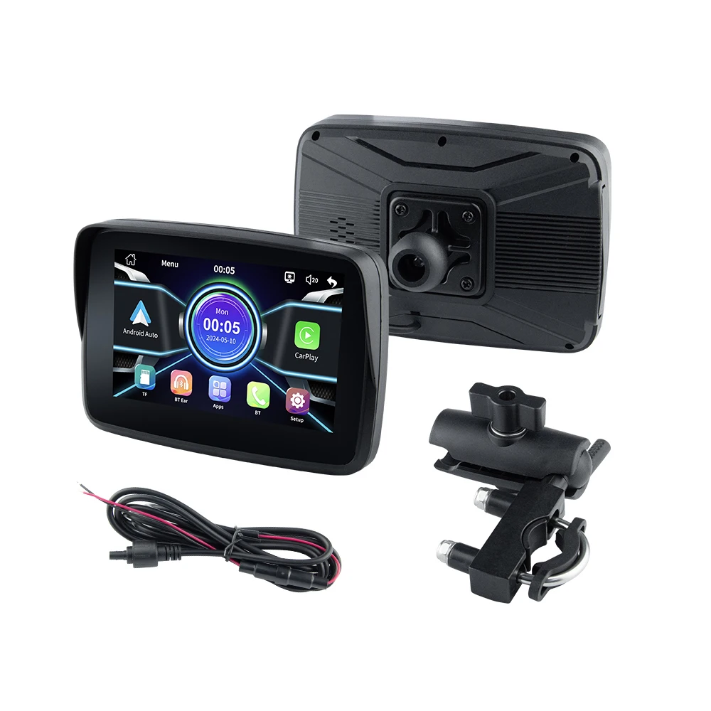 EKIY 5 inch MTC-10 Motorcycle Screen Carplay Moto Navigation Waterproof Screen Portable Motorcycle Wireless Android Auto Monitor