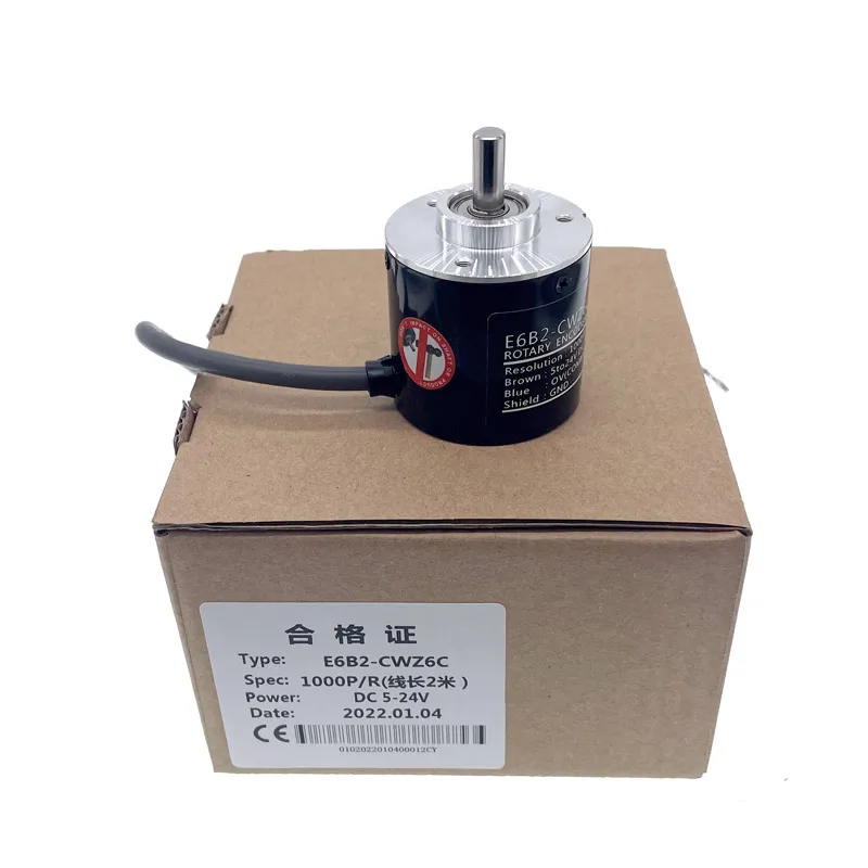 1 Pc E6B2C-WZ6C Rotary Encoder Rotational Incremental Type Rotary Switch Stable Pulse NPN 100-2000P/R DC 5-24V