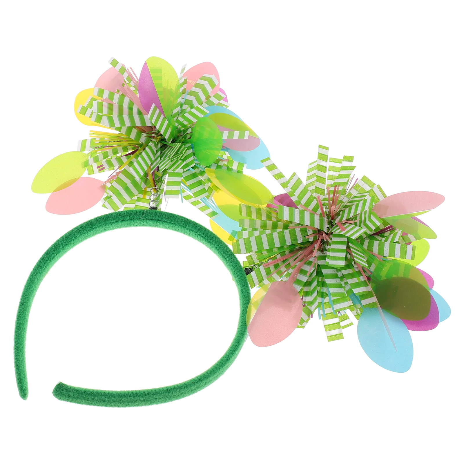 

Striped Easter Headband Creative Festive Design Colorful Egg Cartoon Party Accessory For Kids Adults Comfortable Durable