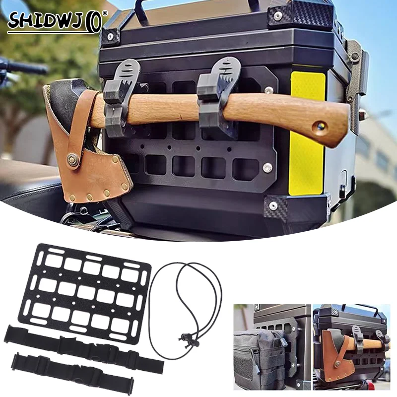 

Motorcycle Molle Panel For Trunk Storage Waterproof Tactical Universal Side Box Organizer Modular Storage