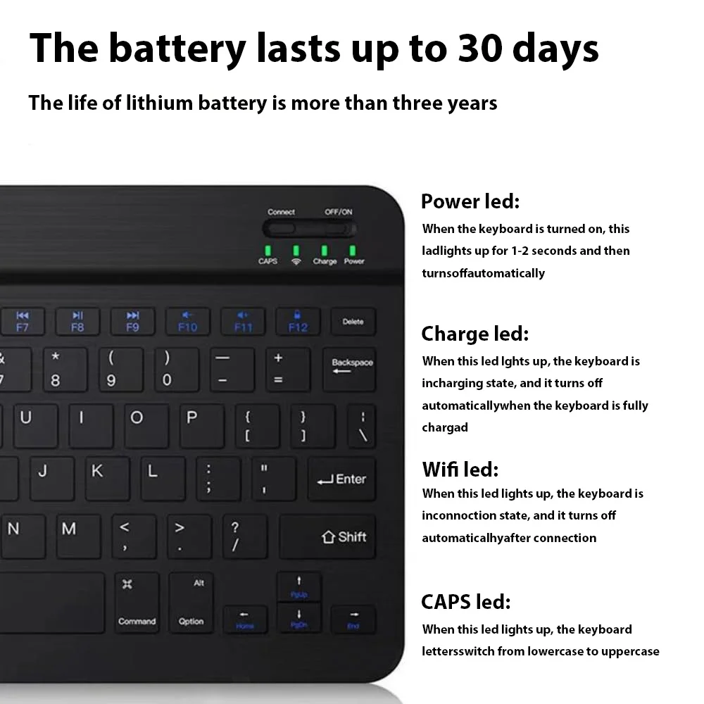 غطاء حماية للوحة المفاتيح اللاسلكية بتقنية البلوتوث من جلد البولي يوريثان لهاتف آيفون وشاومي وسامسونج وغطاء حماية لدعم الهاتف المحمول