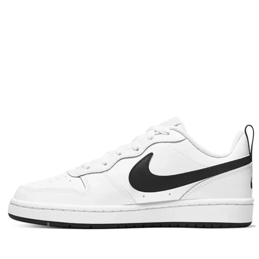 Nike Court Borough Low Cuir synthétique Tendance Confortable Casual Low Top Kids Board Shoes Teenagers