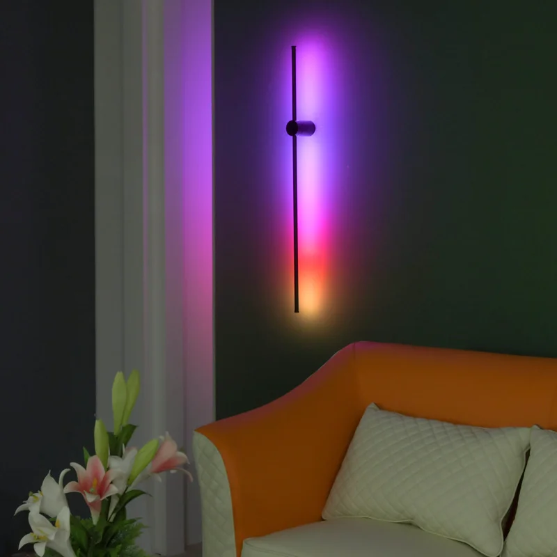 

Scandinavian Bedroom Bedside Corridor Staircase Living Room Aisle Lighting Decorative Simple RGB Controllable Wall Sconce