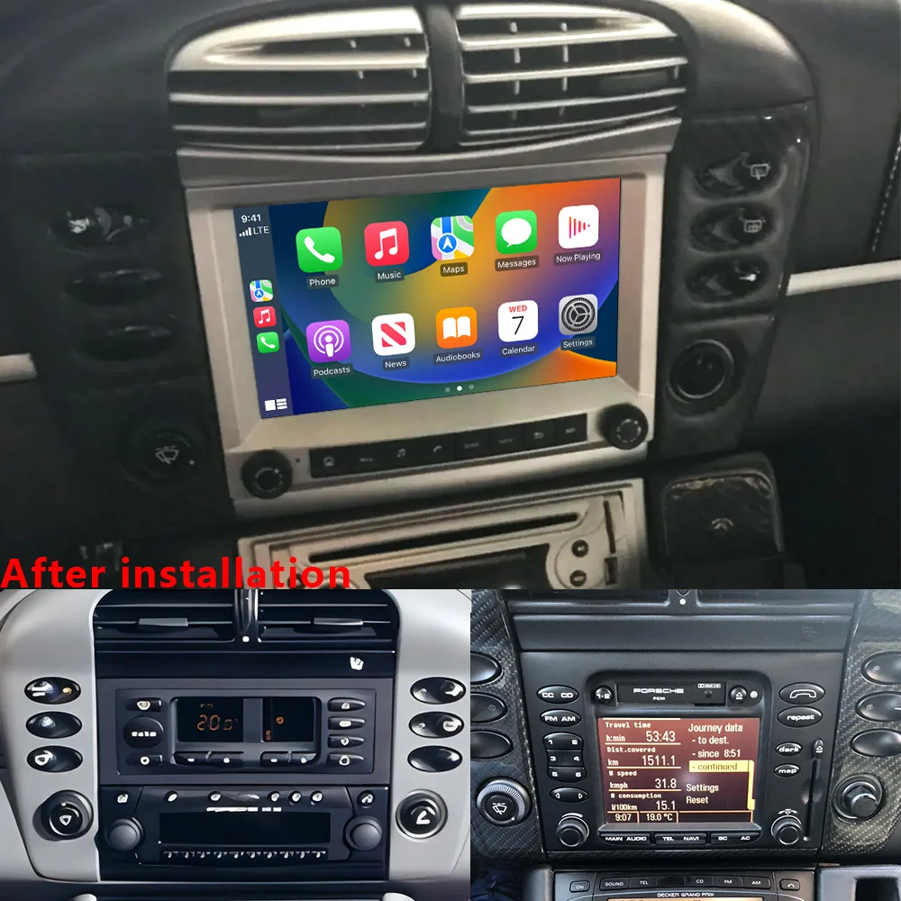 

CHSTEK 7" Auto Radio 256G For Porsche 986 996 911 Boxster Cayman Wireless Carplay Android 13 Multimedia GPS Bluetooth WIFI 4G FM