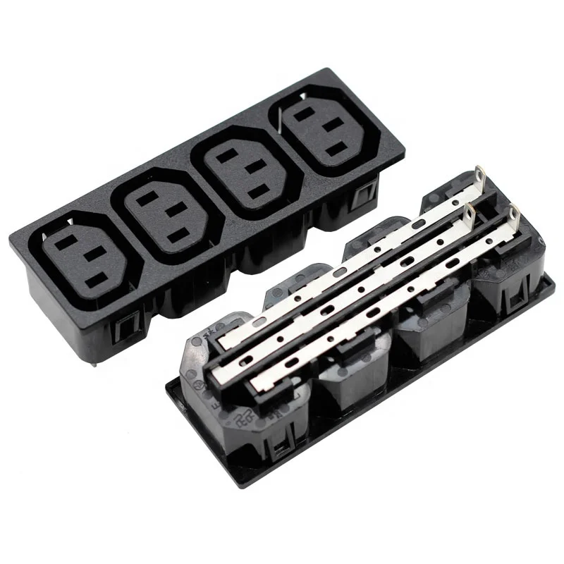 

IEC 60320 C13 Snap-In Universal Wall Socket For UPS PDU Multiple Power AC Inlet Outlet Plug Connector