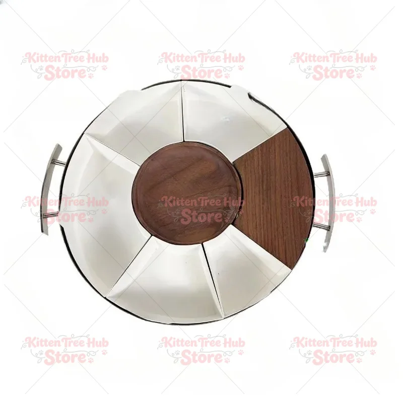 8549 Light Luxury Stainless Steel Snack Tray Western Dinnerware Gift Afternoon Tea Holder
