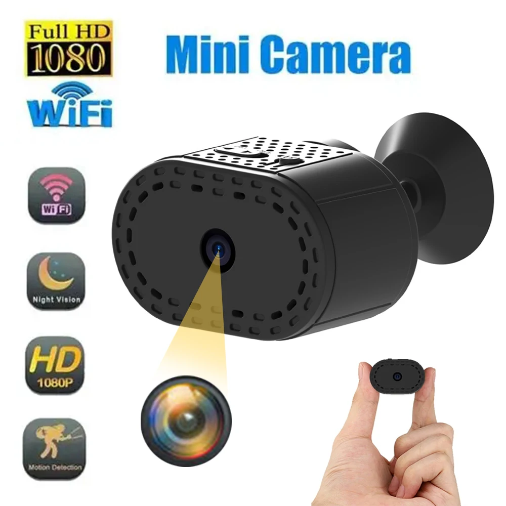 Mini WiFi Camera HD 1080P, With Night Vision And Motion Detection, Home Office Security Camera With Mobile Application