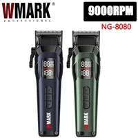 WMARK NG-8080 Hair Clipper 9000RPM DLC Blade LED Display Professional Men's Hair Clipper Electric Cordless Gradient Hair Trimmer