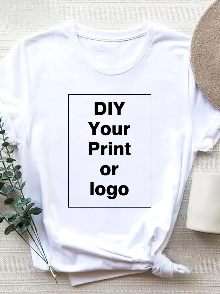

Women Diy Your Like Photo Logo Cartoon Printing Ladies Streetwear Style Fashion Clothes Print Tee Top Tshirt Female Graphic