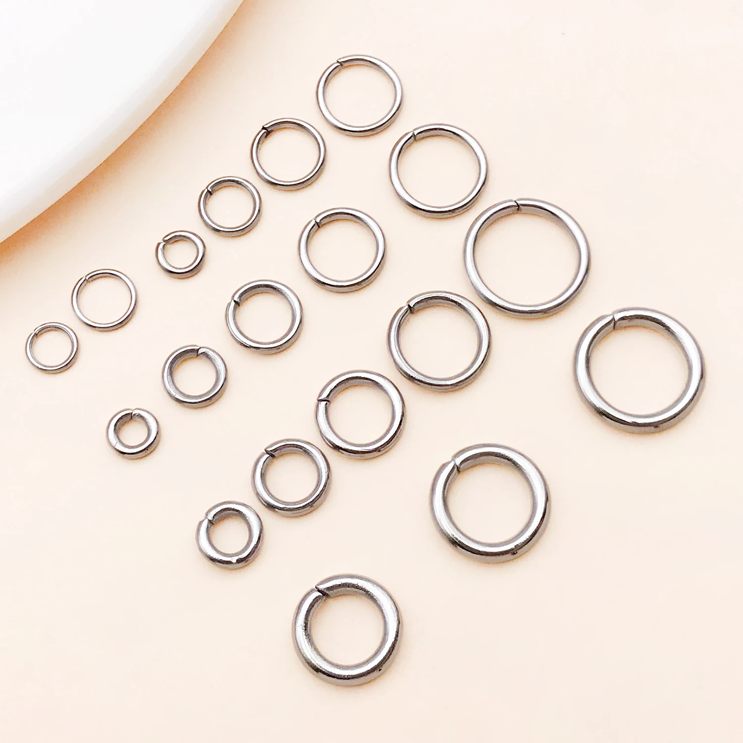 50 Stück 4-10mm Edelstahl Spaltringe Offene Einzelschlaufen Verbindungsringe für DIY Schmuckherstellung Armband Zubehör – Detail 7