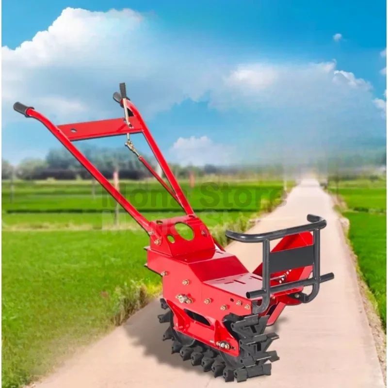 Chain track micro tiller multifunctional plowing ditching agricultural machinery soil loosener