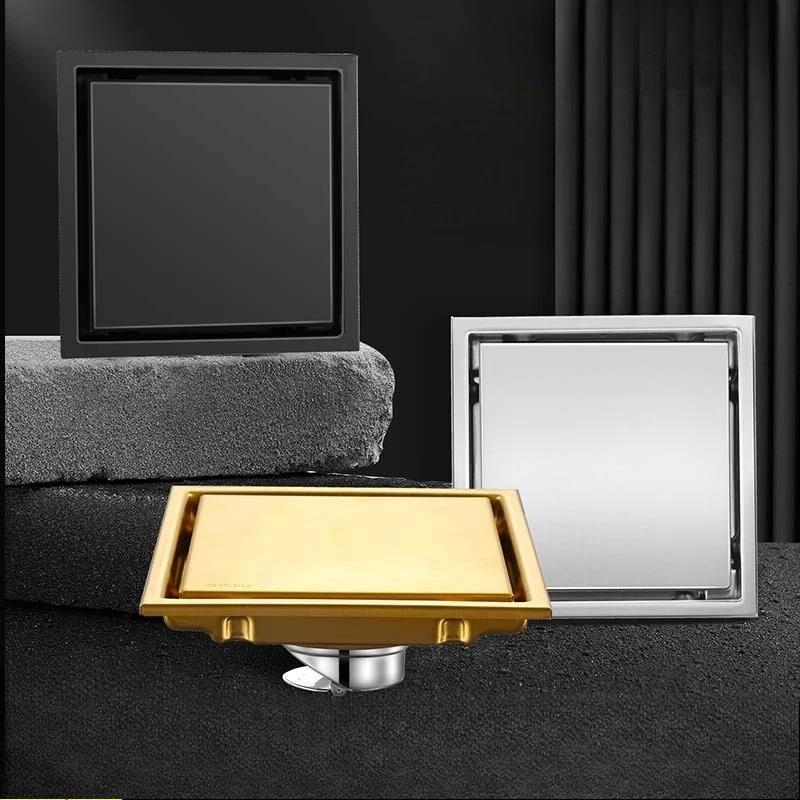 

15x15 см вставка для плитки с защитой от запаха, квадратный слив для мусора в пол, слив для ванной комнаты, решетки для душа, нержавеющая сталь 304, слив с большим потоком