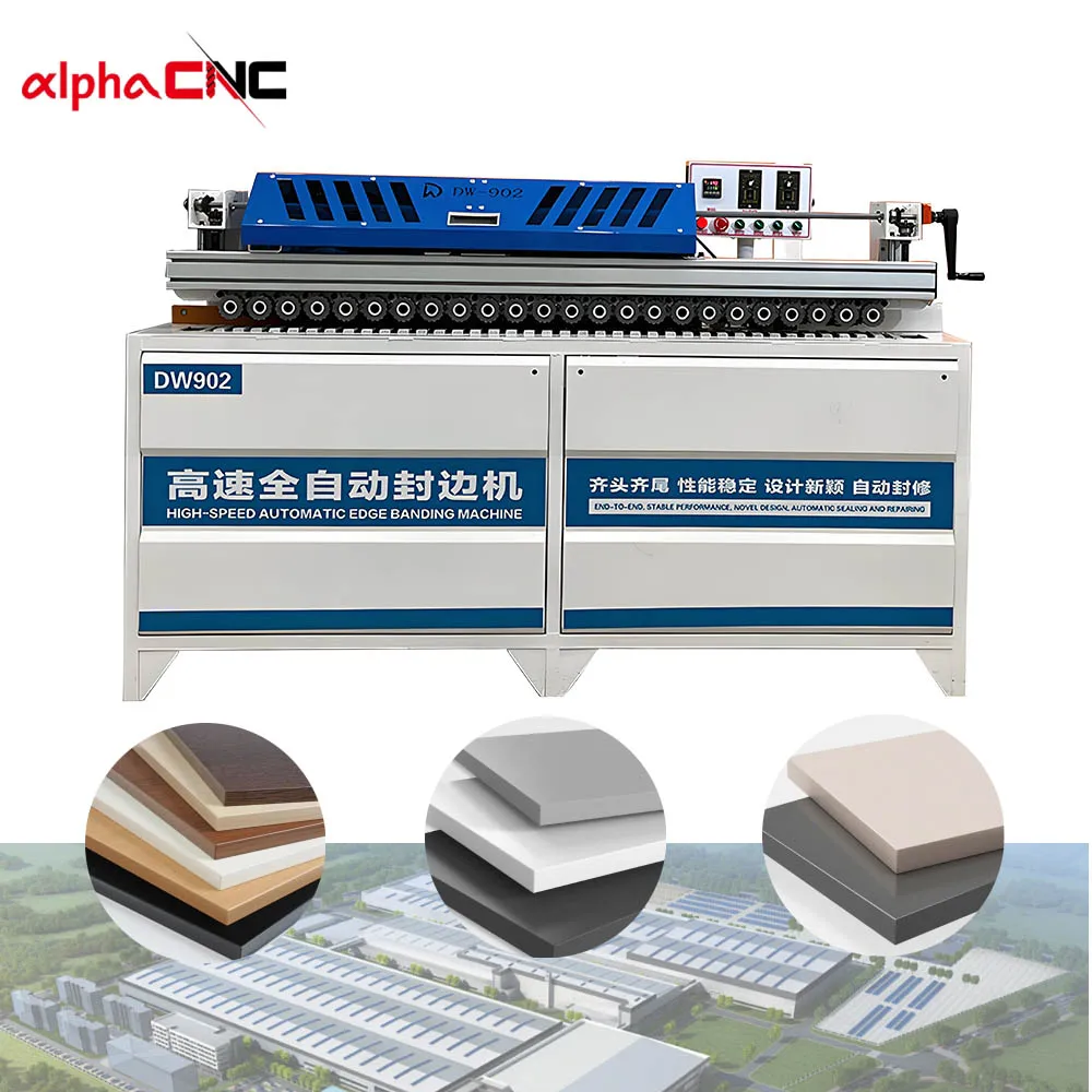Alpha Mini Edge Banding Machine Automatic Portable Small Edging Band Machine Portable for MDF PVC Sealing Cabinets