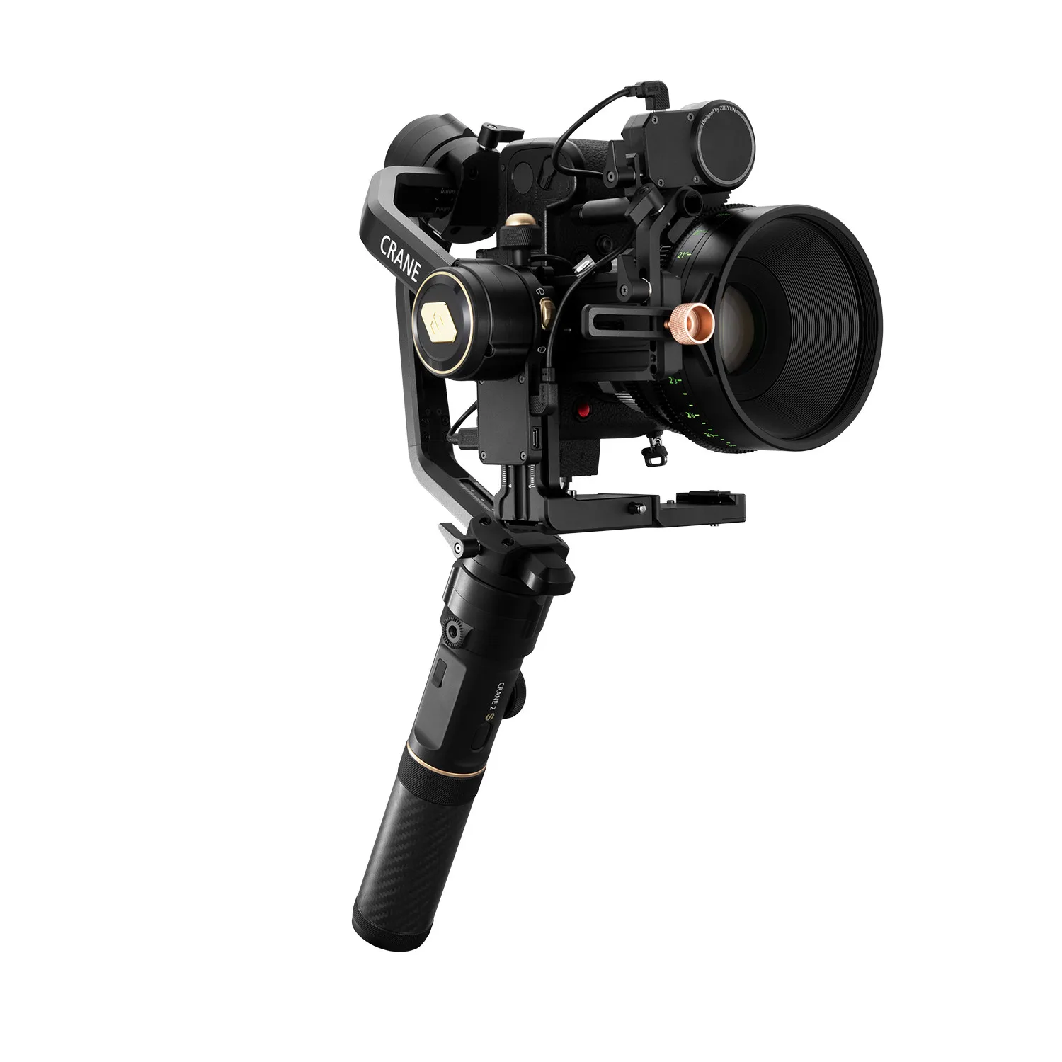 Imagem -06 - Zhiyun Crane 2s 3-axis Gimbal Estabilizador Profissional para Dslr Câmeras sem Espelho Sony Nikon Canon Panasonic Lumix Bmpcc 6k