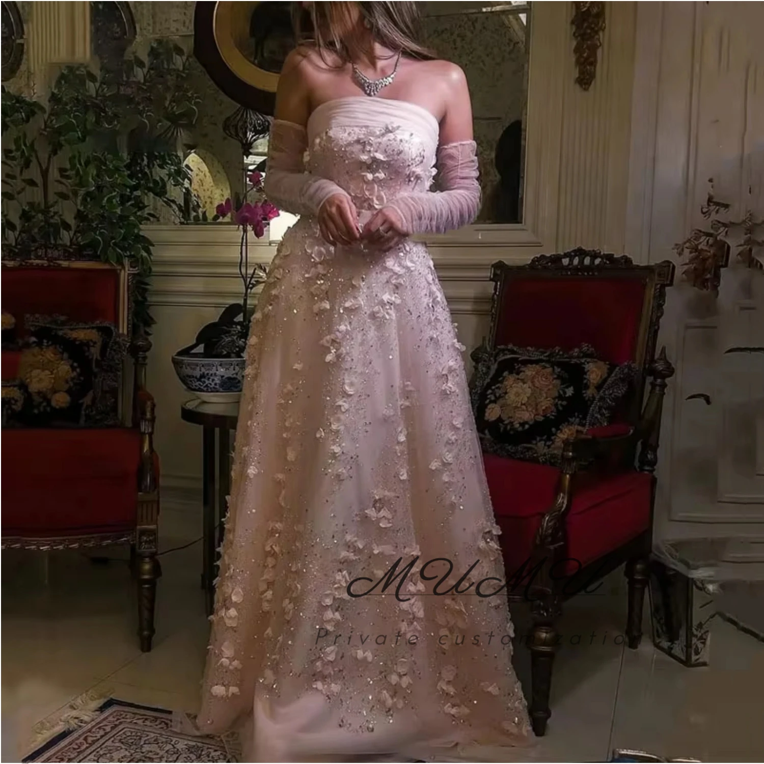 

MuMu Customized Платье На Выпускной Women Evening Dress Elegant Women's Dresses for Wedding Party فساتين سهرة luxury Prom Dress