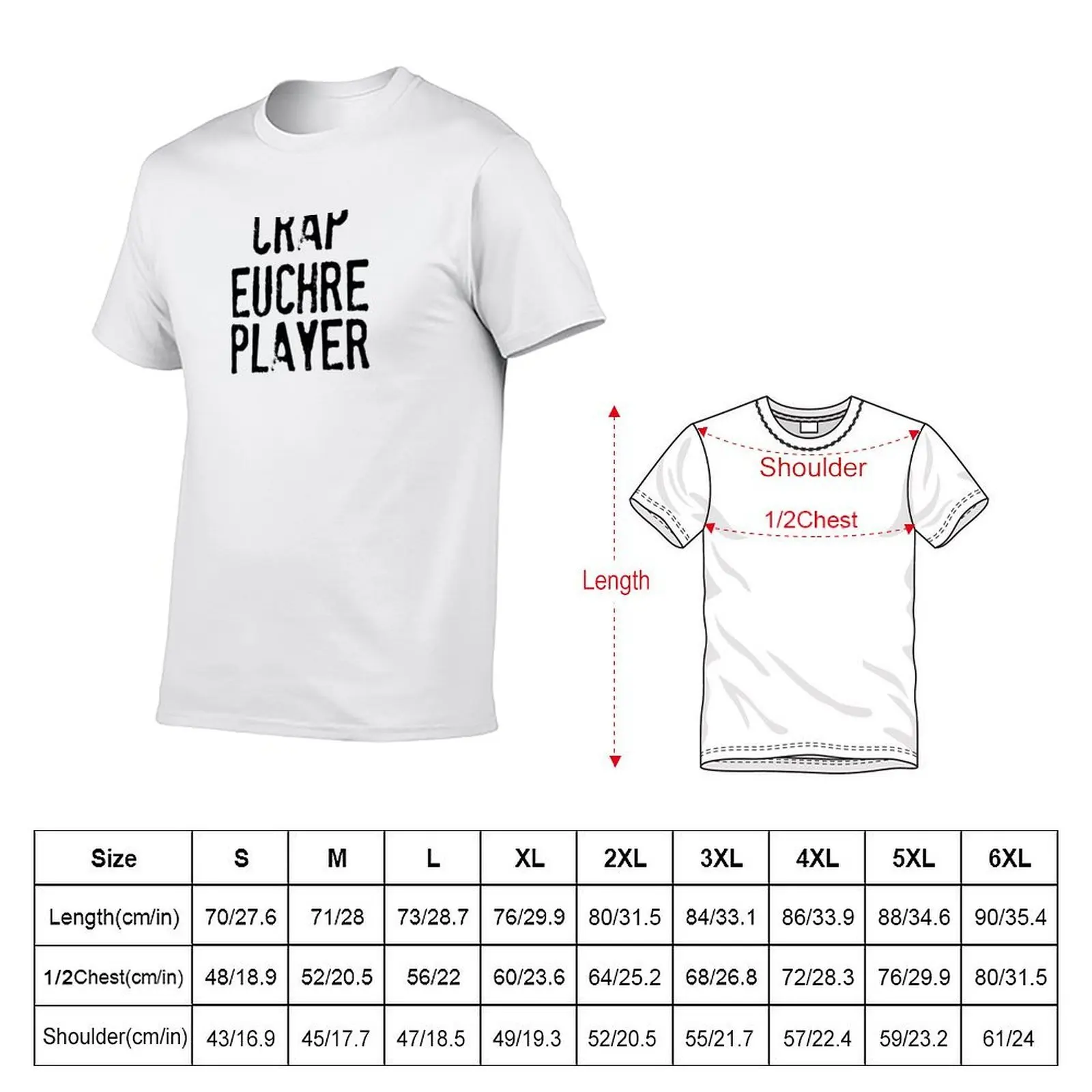 Crap Euchre Player، Euchre Player تي شيرت تي شيرت للرجال جرافيك عتيق تي شيرت للرجل 100 بالمائة قطن تي شيرت