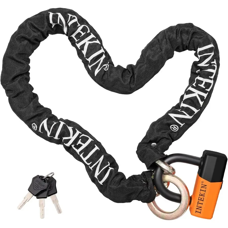 

5FT Heavy Duty Motorcycle Chain Lock with 12mm Thick Chain and 16mm Disc Lock for Secure Protection of Motorcycles Scooters Gat