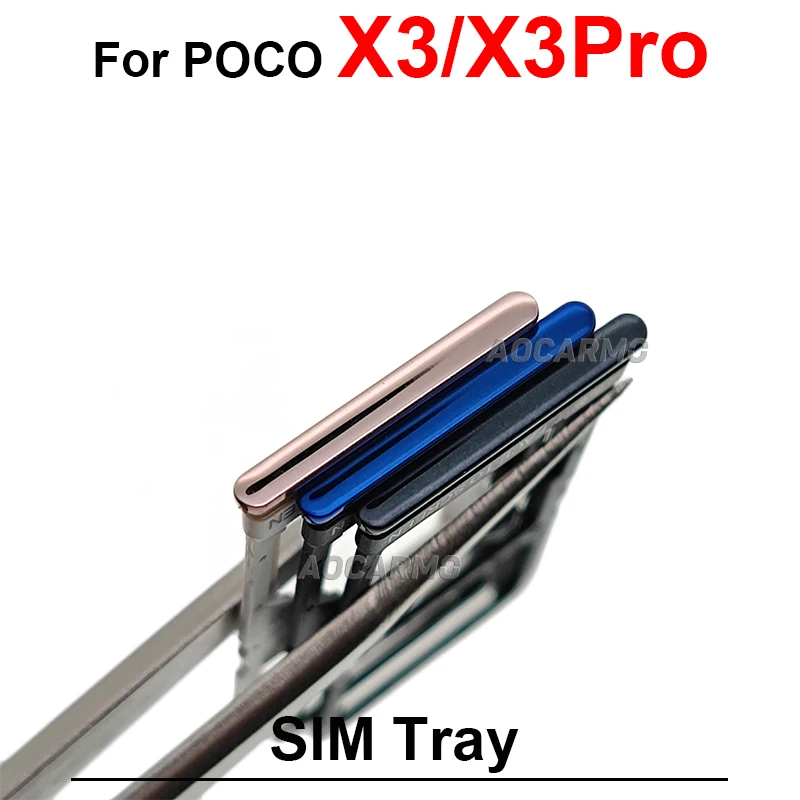 1Pcs For Xiaomi Poco X3 X3Pro Sim Card Slot Sim Tray Holder Replacement Repair Part