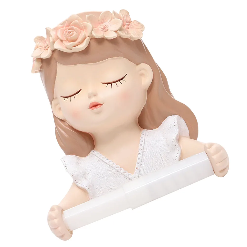 

PVC No Punch Paper Towel Holder Lightweight Portable Tissue Stand Roll Paper Organizer Bathroom Accessory Shelf