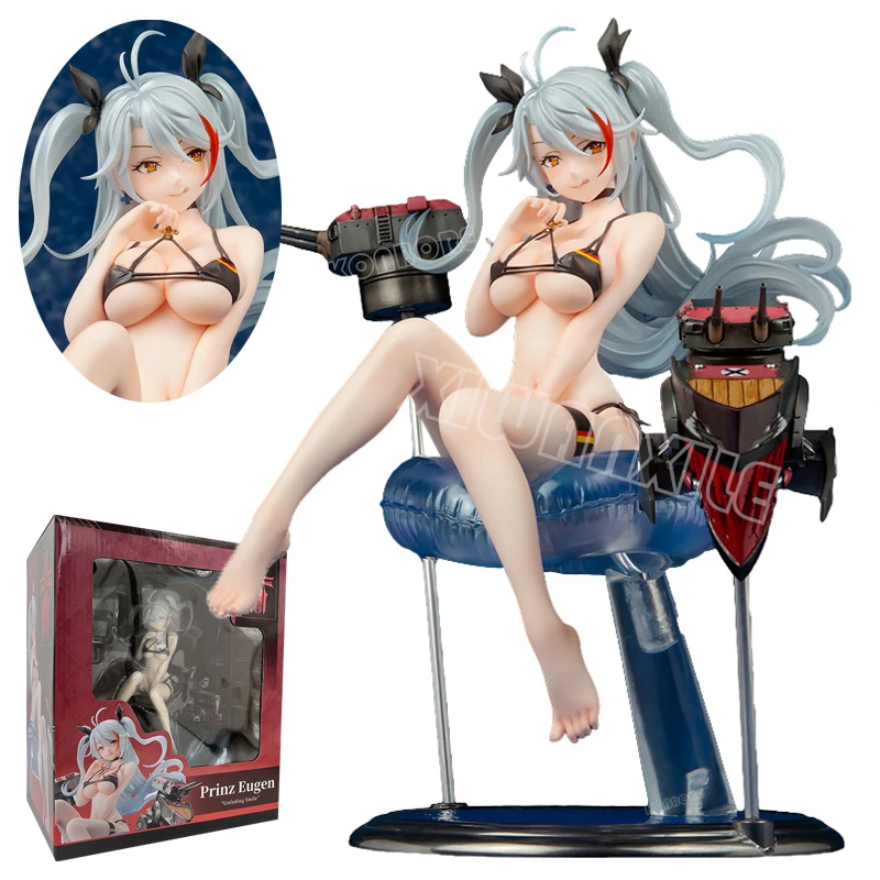 21cm Azur Lane Prinz Eugen Unfading Smile Sexy Anime Girl Figure Azur Lane St Louis Action Figure Collectible Model Doll Toys