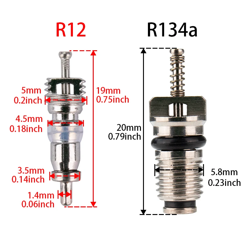 R134a R12 Valve Core Remover Installer Replace High Low Side Schrader Valve Repair Tools Air conditioner