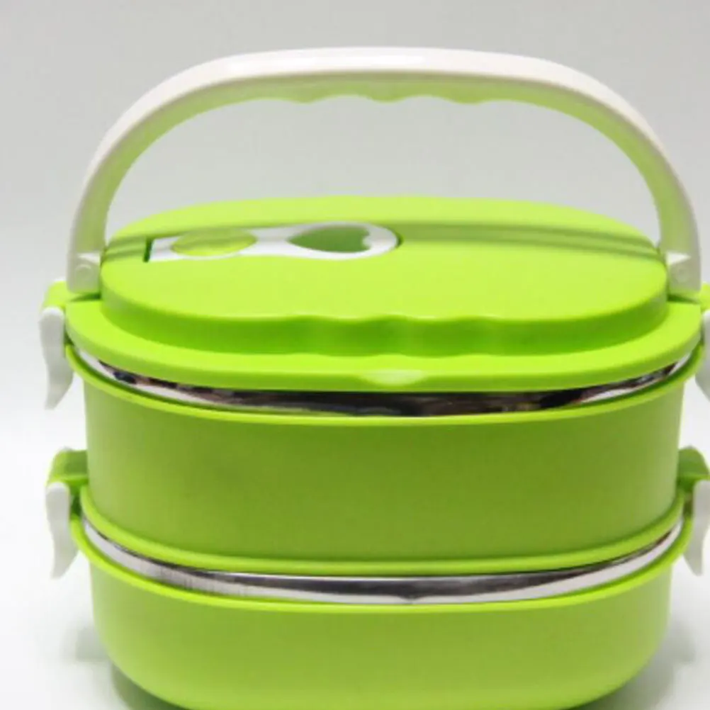 

1Pcs Stainless Steel Lunch Box Double Layer Thermal Food Container Leakproof Food Storage Box Portable for Students Workers