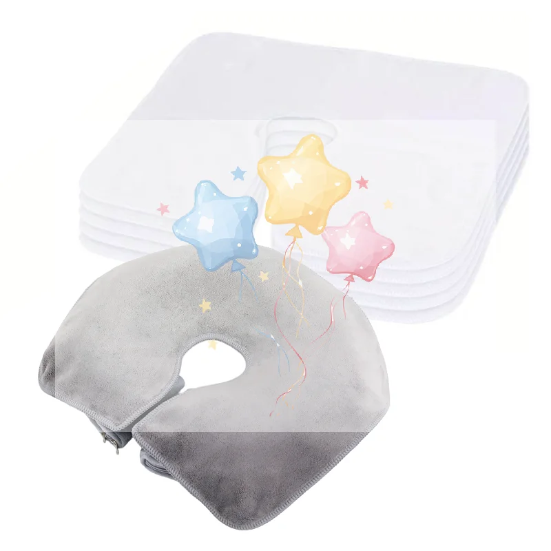 

Подушечки для головы из микрофибры, U-образные чехлы для подушек для лица, утолщенная подушка для подголовника, уход за лицом, красота, спа-массажные принадлежности