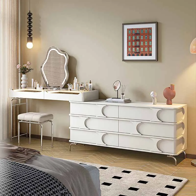 

Toilet Integrated Folding Dresser Luxury Cabinet Cloakroom Design Black Vanity Modern Unique Penteadeira Bedroom Furniture