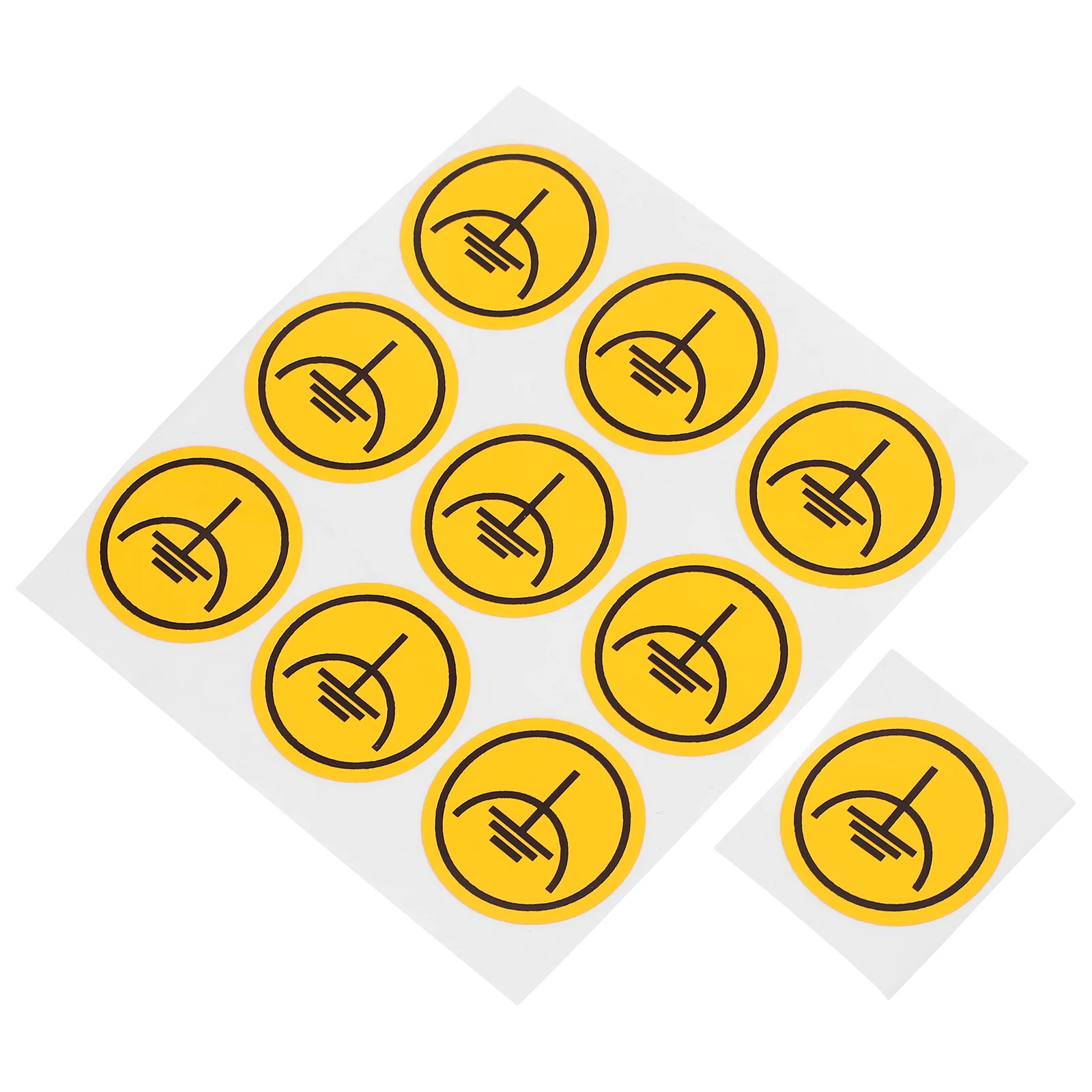 10Pcs Grounding Warning Stickers Equipment Decals Safety Labels Breaker Panel Signs Electrical Machine Warning Decals