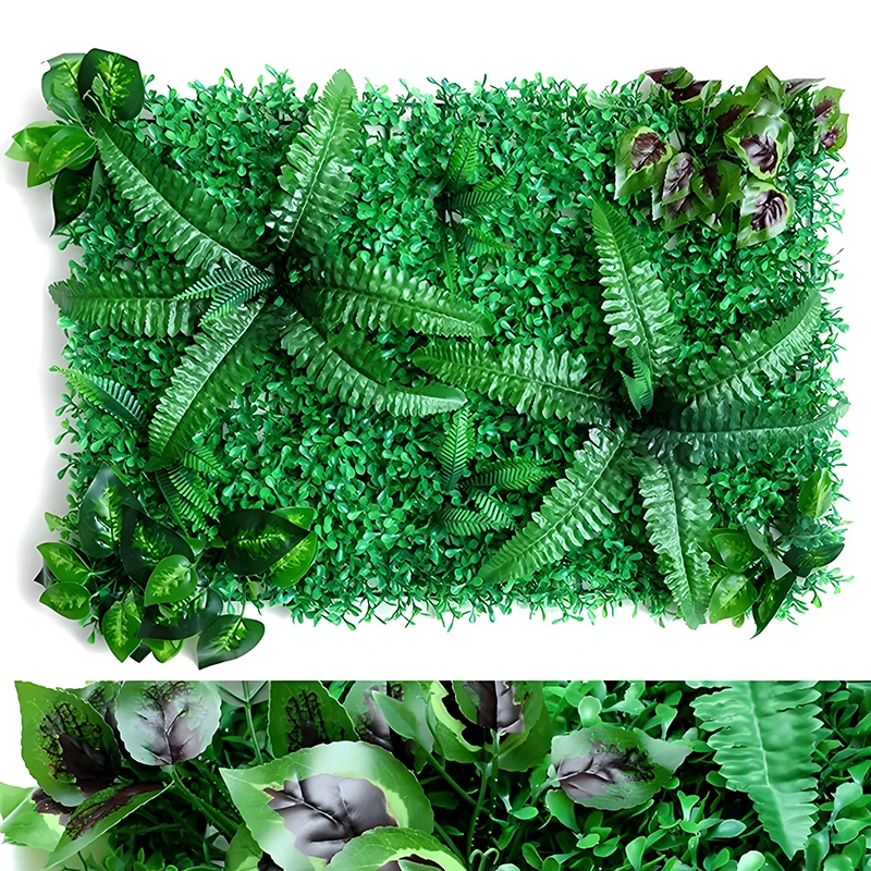 

60*40cm Green Artificial Plant Wall 2 / 6 Pcs Plastic Lawn Wall PanelsHome Garden Jungle Decor Fake Plants Garden Fence Decor