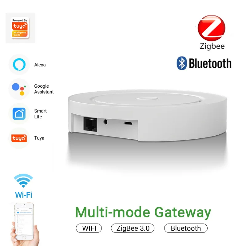 

ZigBee Flood Sensor Water Leakage Detector Water Tank Full Alert Overflow Security Alarm System Tuya Smart App Remote Control