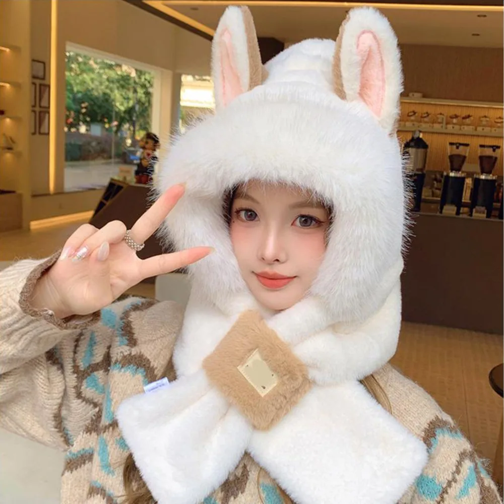 gorro-de-inverno-com-formato-de-orelha-de-raposa-integrado-com-cachecol-corta-vento-protecao-para-as-orelhas-aquecedor-de-pescoco-macio-e-casual-para-mulheres