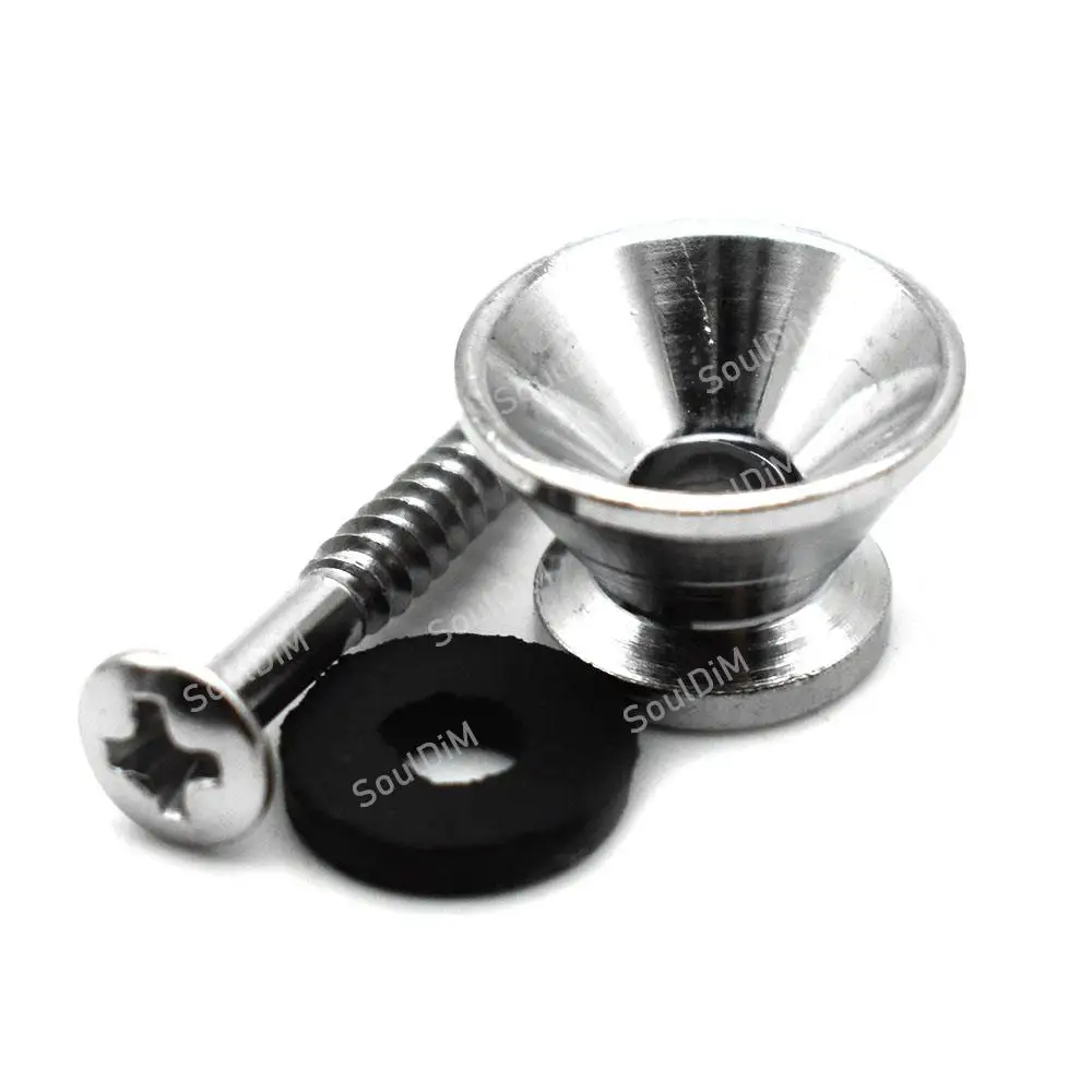 20 قطعة قفل حزام طلاء معدني لملحقات الجيتار الصوتي الكهربائي