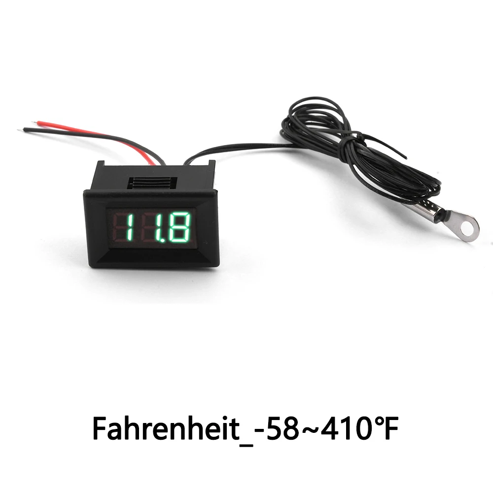 Mini LCD Digital Thermometer 0.36 inch -50℃ to 210℃ Temperature Sensor Meter DC 6V 12V 24V Temperature Gauge Instruments NTC