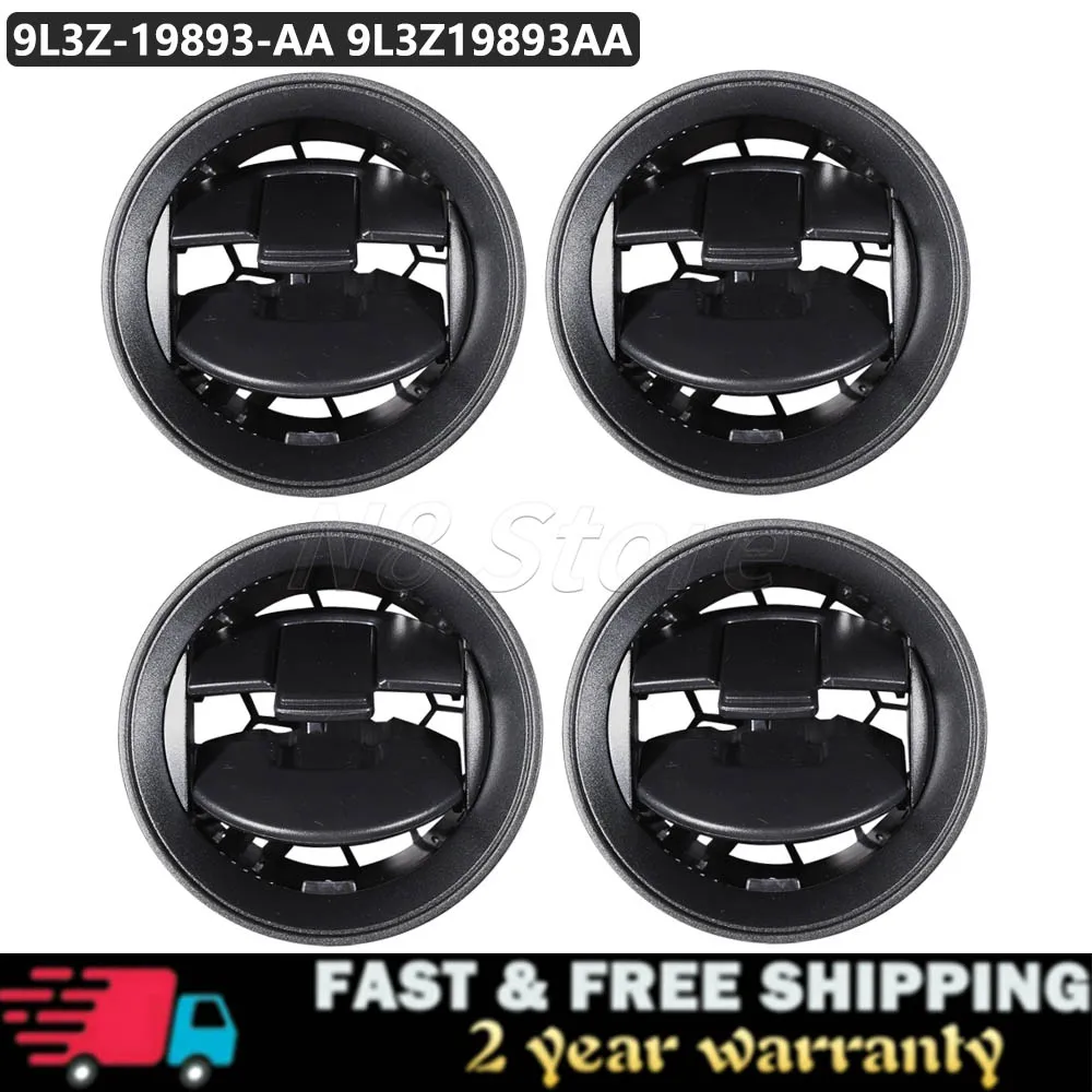 

1/2/4Pcs Car Air Dashboard Vent Heating Cooling Rotation Grille Louvre 9L3Z19893CA Fit For 2009-2014 Ford F150 AC