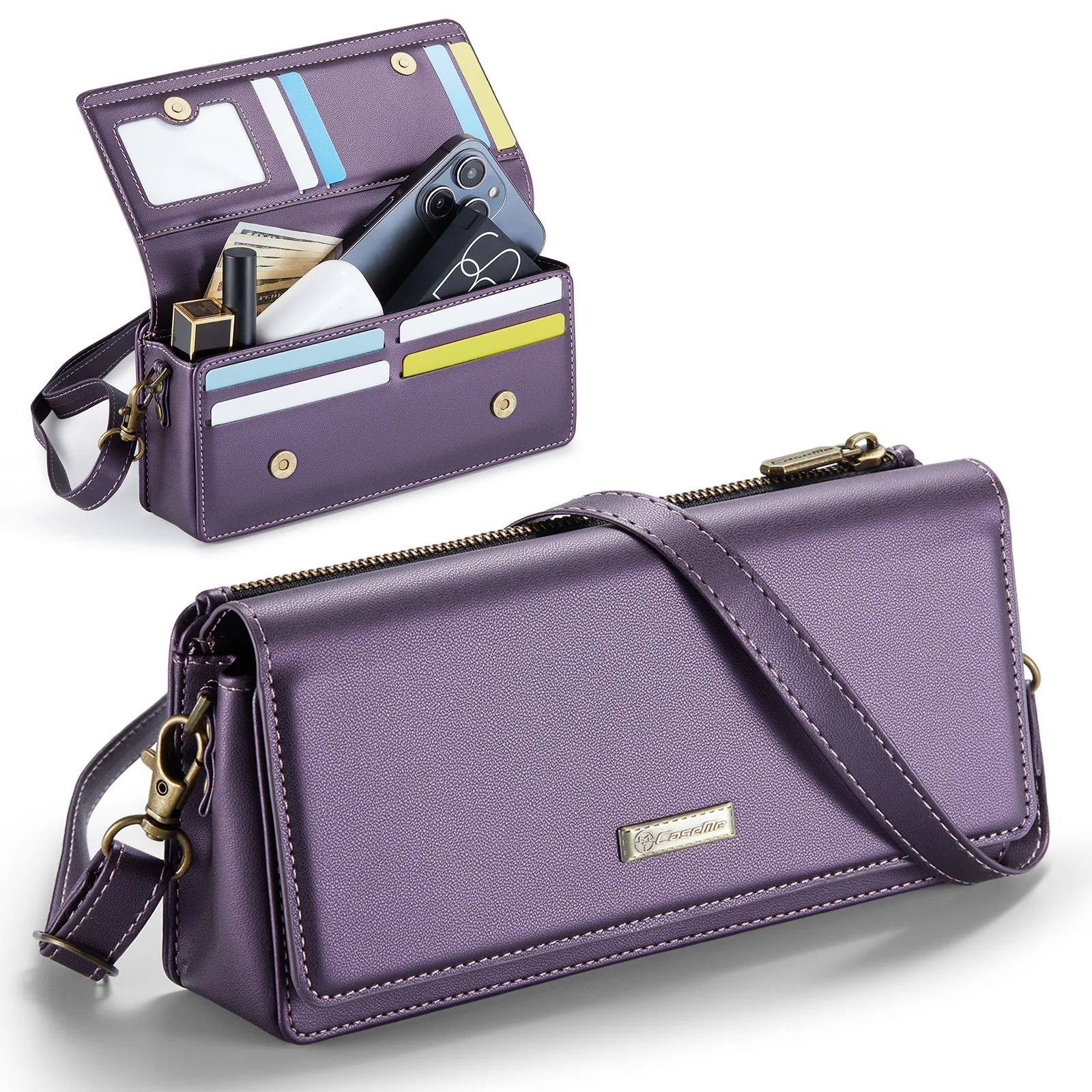 

RFID Leather Crossbody Phone Bag For Samsung Galaxy A54 A34 A24 A14 A73 A53 A33 A23 A13 21cm*11cm*6cm Multi 8 Cards Phone Pouch
