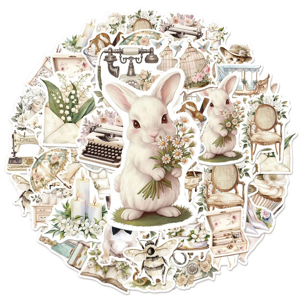 

10/30/50pcs Cute INS Style Cartoon Stickers Retro Aesthetic Graffiti Decals Toys DIY Skateboard Phone Laptop Waterproof Sticker