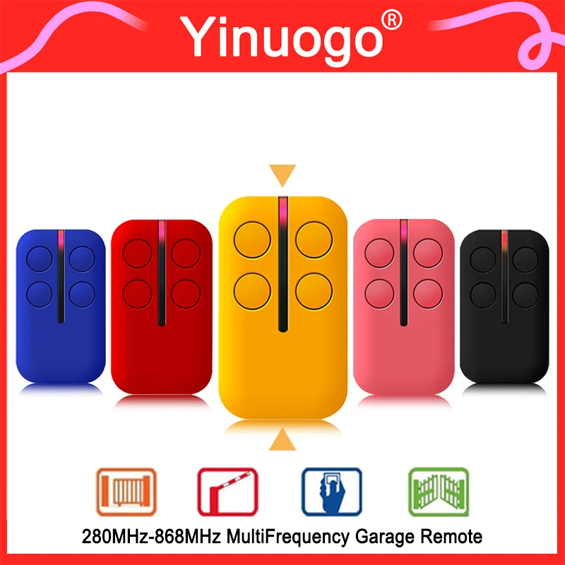 

4 in 1 MultiFrequency Garage Door Opener / Gate Remote Control 280MHz-868MHz 433MHz Garage Door Controls Hand Transmitter